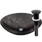 Novatto Coffee Marble Vessel Sink and Oil Rubbed Bronze Umbrella Drain NOSV-CMORB - alternate 1